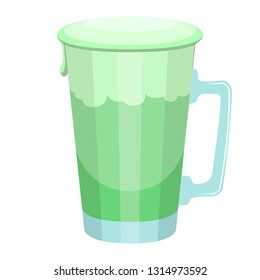 Isolated patrick day beer glass. Vector illustration design