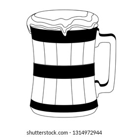 Isolated patrick day beer mug. Vector illustration design