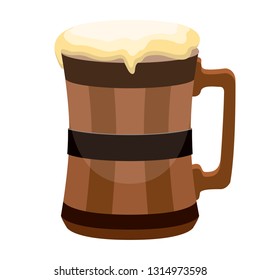 Isolated patrick day beer mug. Vector illustration design