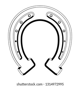 Isolated patrick day horseshoe. Vector illustration design