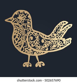 Isolated pattern with floral lace ornament for Christmas collection. Vector illustration