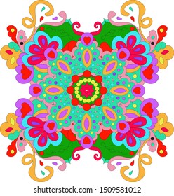 
Isolated pattern on a white background. Doodle For packaging, textile, web design, background.