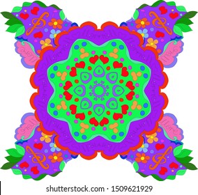 
Isolated pattern on a white background. Doodle For packaging, textile, web design, background.