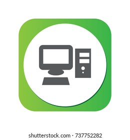 Isolated PC Icon Symbol On Clean Background. Vector Personal Computer Element In Trendy Style.