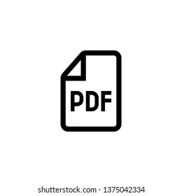 Isolated PDF vector icon