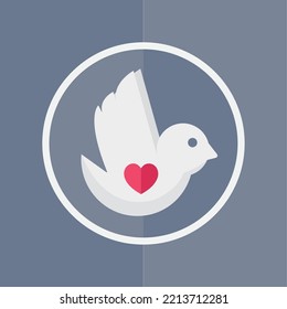 Isolated peace dove pigeon poster Vector