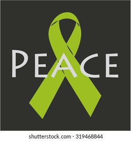 Isolated peace symbol on a colored background