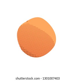 Isolated peach. Halftone style. Vector illustration design