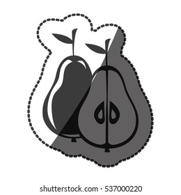 Isolated pear design