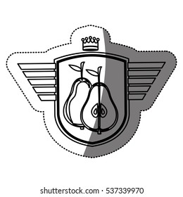 Isolated pear design