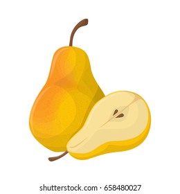 Isolated pear fruit.