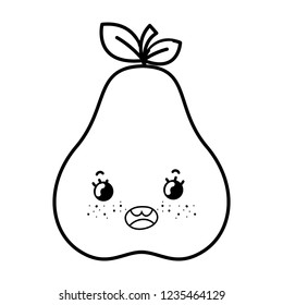 Isolated pear fruit design