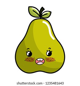 Isolated pear fruit design