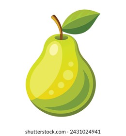 Isolated Pear Fruit Vector Illustration