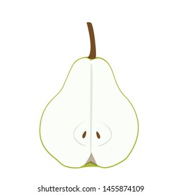 isolated pear fruits vector illustrations.