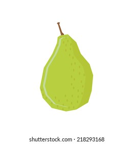 an isolated pear on a white background