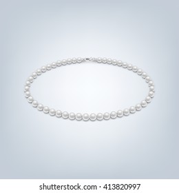 Isolated pearl necklace