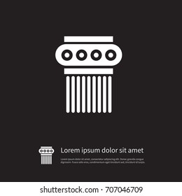 Isolated Pedestal Icon. Sculpture Vector Element Can Be Used For Sculpture, Ornate, Pedestal Design Concept.