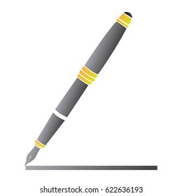 Isolated pen on a white background, Vector illustration