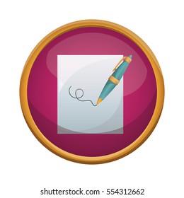 Isolated pen and paper design
