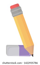 Isolated pencil and eraser tool design