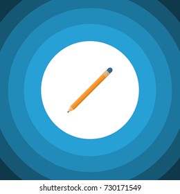 Isolated Pencil Flat Icon. Drawing Tool Vector Element Can Be Used For Pencil, Drawing, Tool Design Concept.