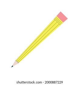 Isolated pencil icon, writing tool