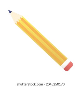 Isolated pencil icon, writing tool