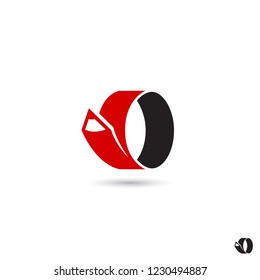 Isolated pencil logo - vector illustration