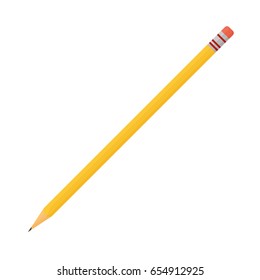Isolated pencil on a white background, Vector illustration