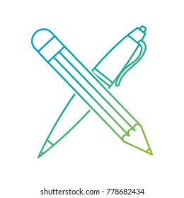 Isolated pencil and pen design