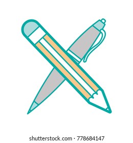 Isolated pencil and pen design