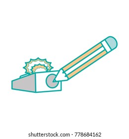 Isolated pencil and sharpener design
