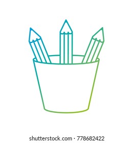 Isolated pencils and mug design