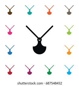 Isolated Pendant Icon. Coulomb Vector Element Can Be Used For Coulomb, Pendant, Choker Design Concept.