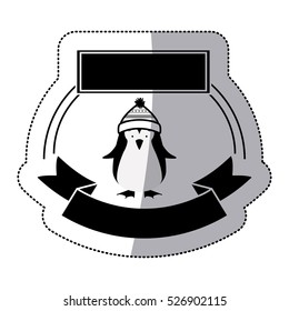 Isolated penguin of Christmas season design