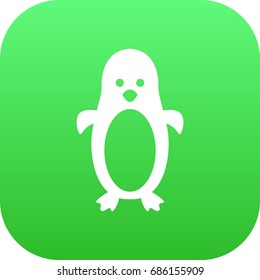 Isolated Penguin Icon Symbol On Clean Background. Vector Polar Bird Element In Trendy Style.