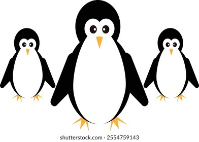 Isolated Penguin With White Background