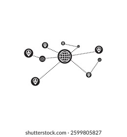 Isolated people network symbol icon vector illustration design
