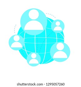Isolated people social network. Vector illustrstion design