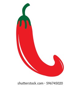 Isolated pepper on a white background, Vector illustration