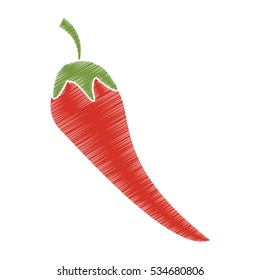 Isolated pepper vegetable design