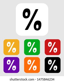 isolated percent sign icon vector