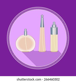 Isolated Perfume Bottle Set