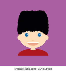 Isolated person with clothes on a colored background