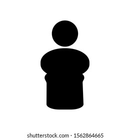 Isolated person vector icon on a white background. EPS 10
