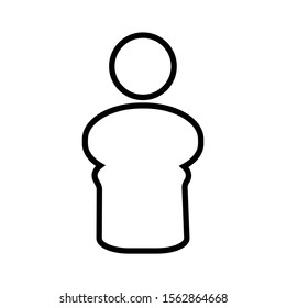 Isolated person vector icon on a white background. EPS 10