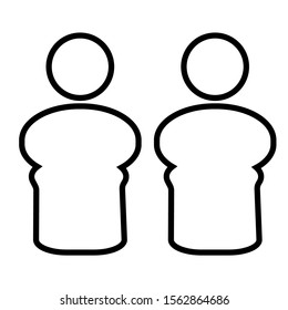 Isolated person vector icon on a white background. EPS 10