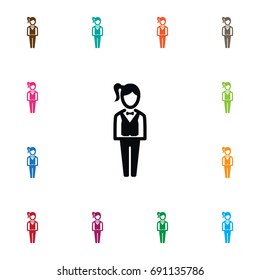 Isolated Personnel Icon. Uniform Vector Element Can Be Used For Uniform, Personnel, Croupier Design Concept.