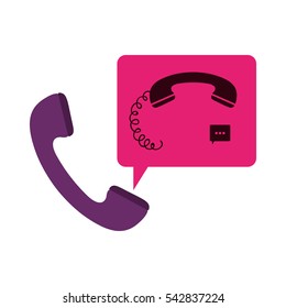 Isolated phone and bubble design